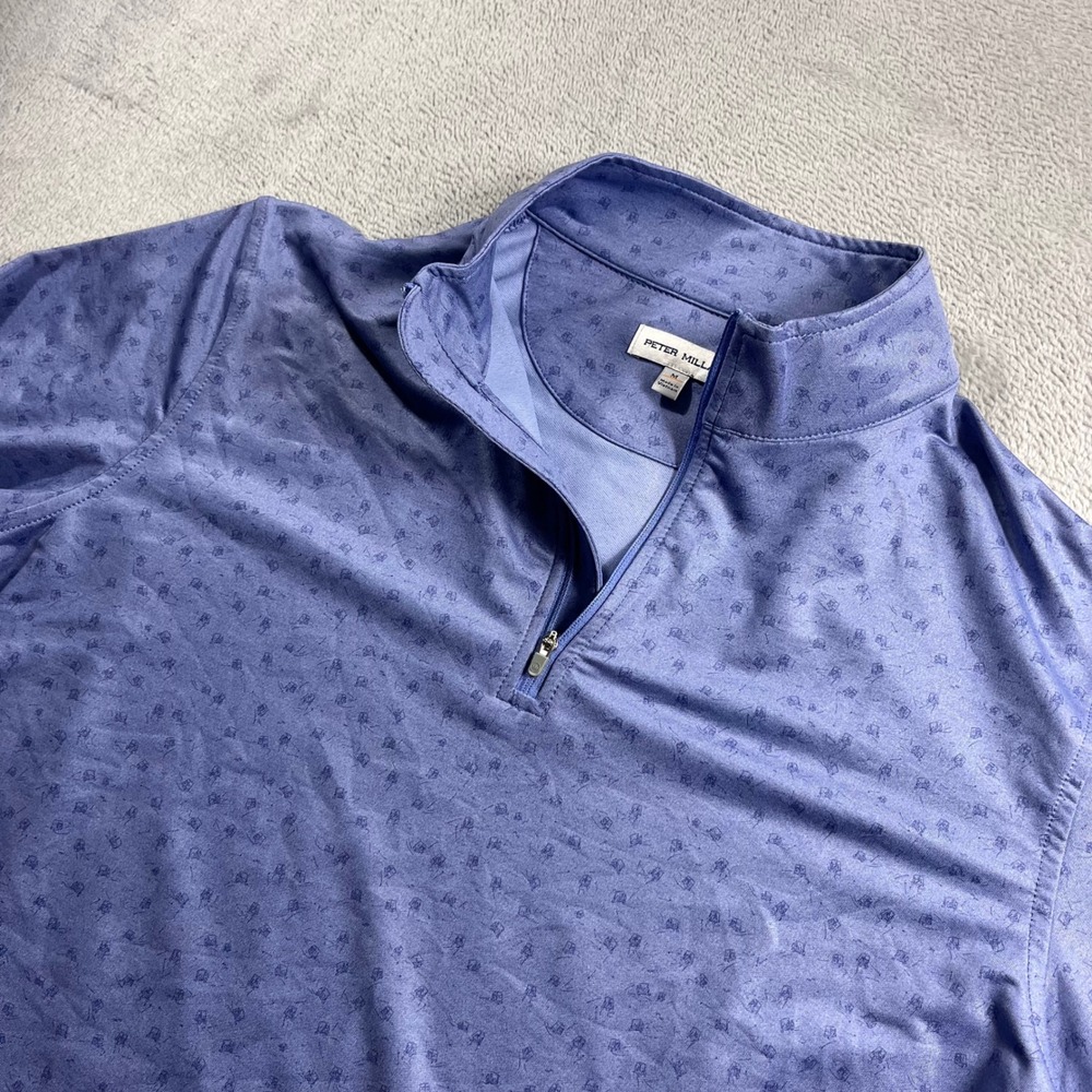 Peter Millar Crown Sport Perth Carts Performance Quarter-Zip Golf Pullover M
